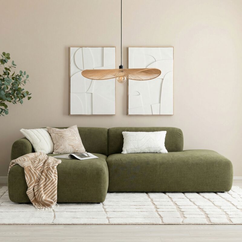 Lumo divaanisohva avopäädyllä vasen Home 14 vihreä